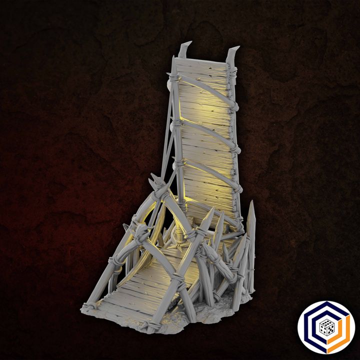 Siege  Tower~ Kingdom of Saxonia: Volume 2 Herr der Ringe Fantasy Tabletop Gelände Conquest Creations