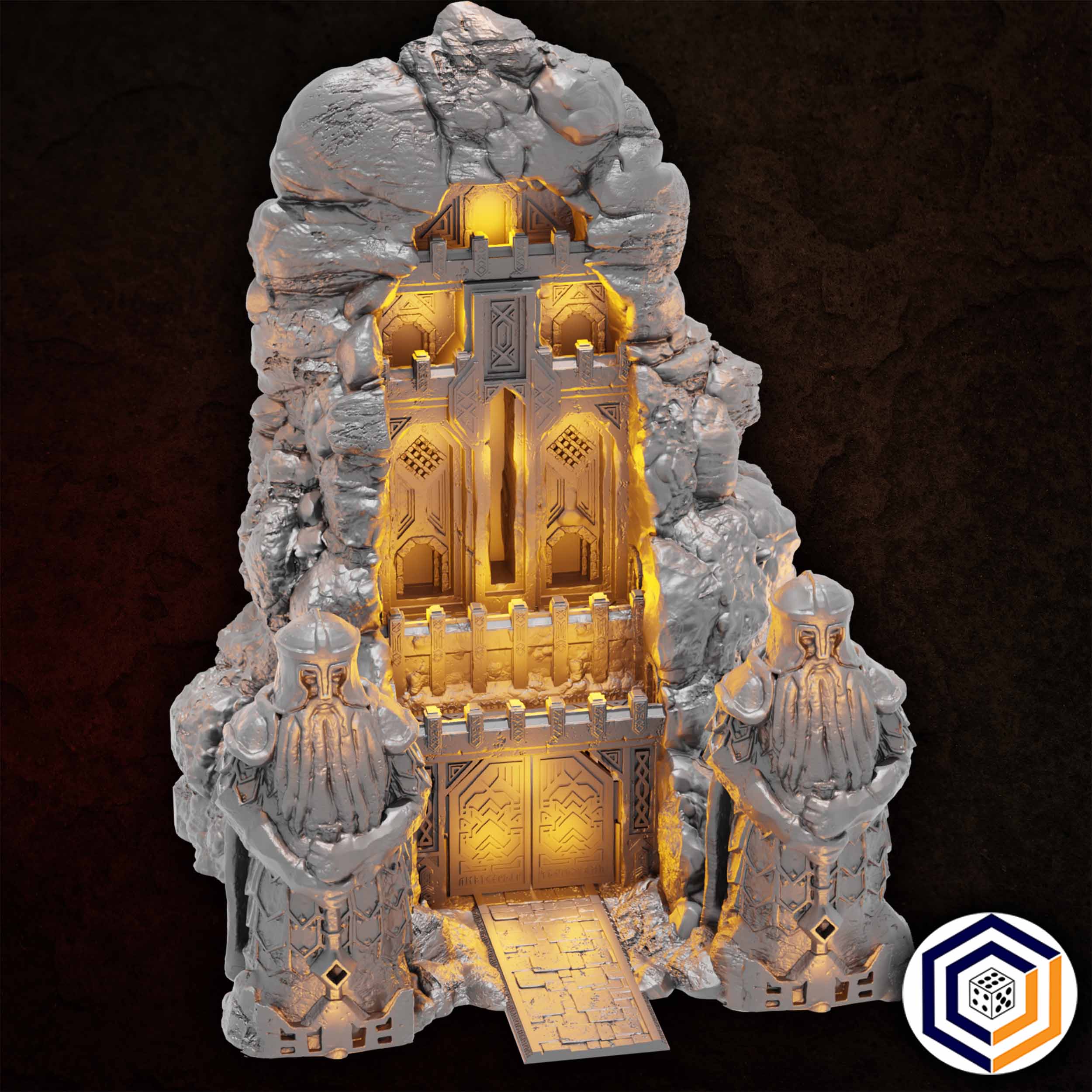 Dwarven Gate  | Herr der  Ringe  Tabletop  MESBG   | 28mm Fantasy  Gelände | Conquest Creations