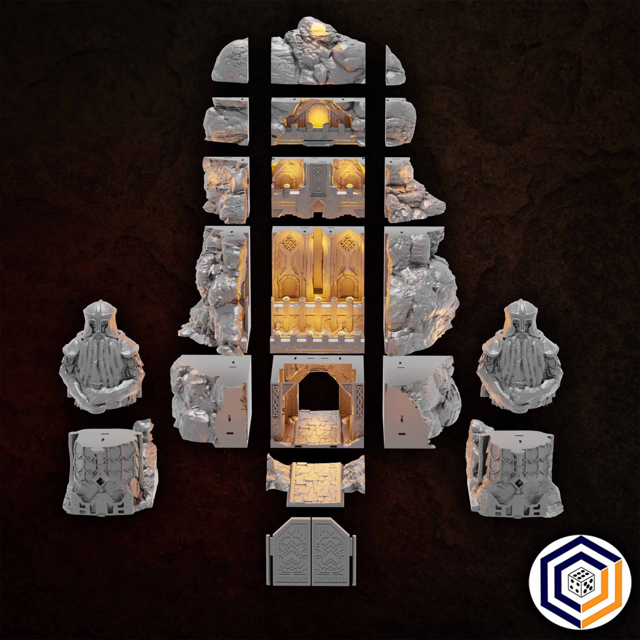 Dwarven Gate  | Herr der  Ringe  Tabletop  MESBG   | 28mm Fantasy  Gelände | Conquest Creations