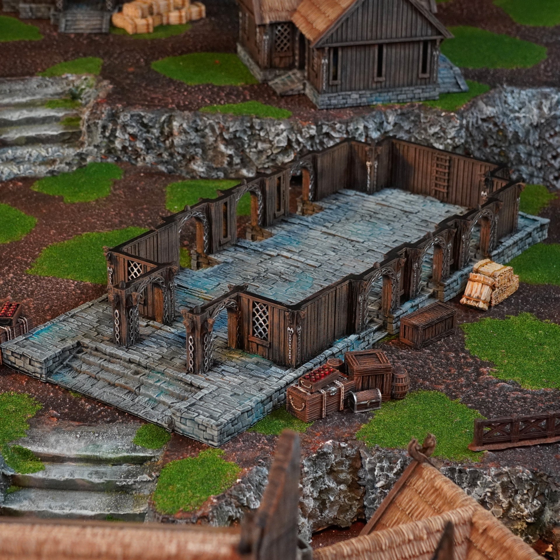 Great Hall Kingdom of Saxonia Herr der Ringe Tabletop Terrain Fantasy 28mm