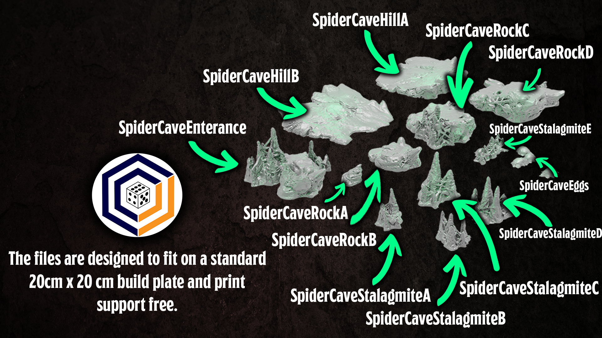 Conquest Creations - Spider Cave - Herr der Ringe -Fantasy Tabletop Terrain 28MM Scale