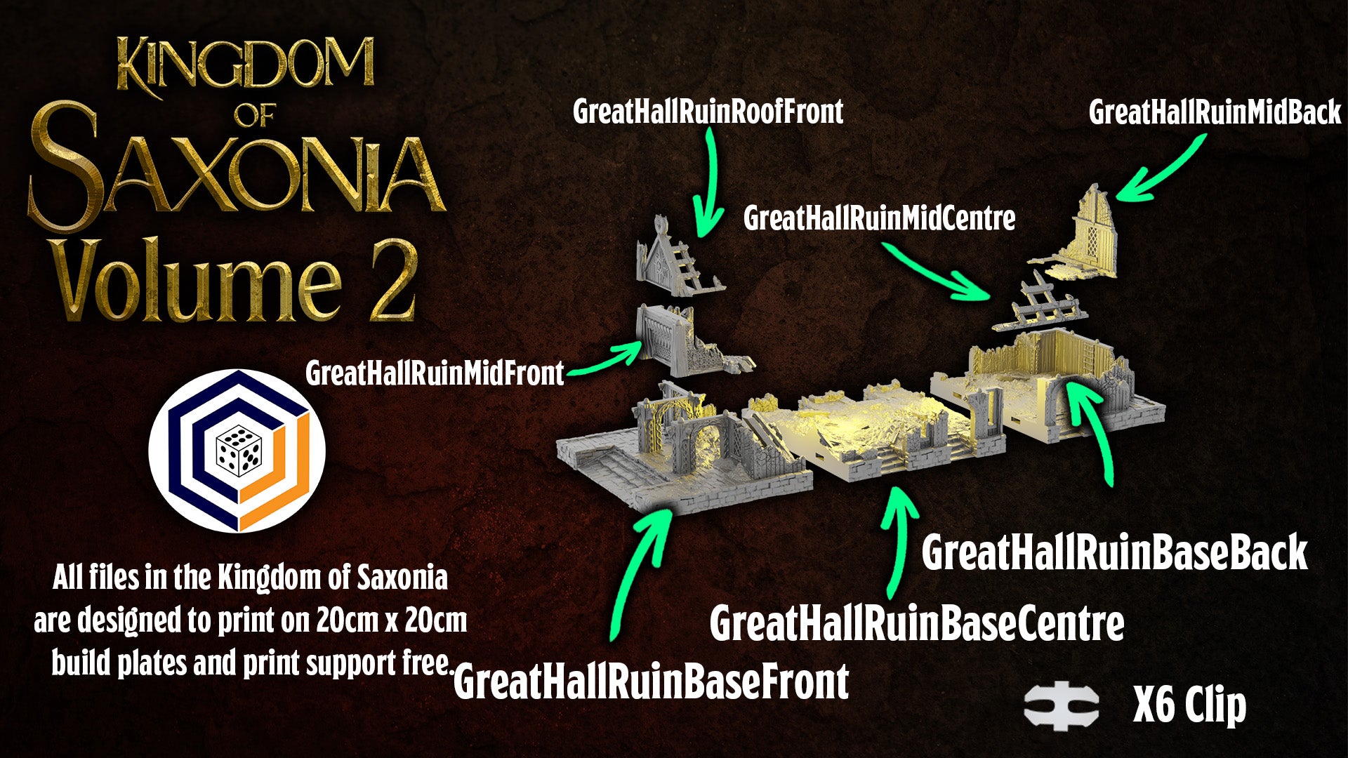 Great Hall Kingdom of Saxonia Herr der Ringe Tabletop Terrain Fantasy 28mm