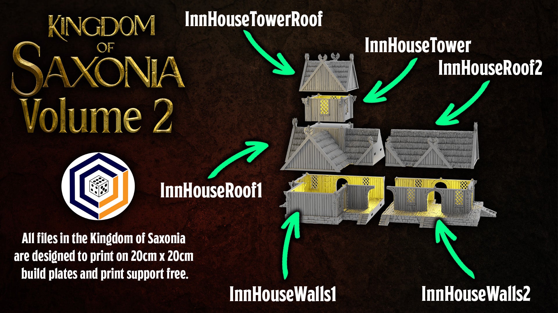 Rohan Inn House | Kingdom of Saxonia  Volume 2 | 28mm Tabletop Gelände | Conquest Creations