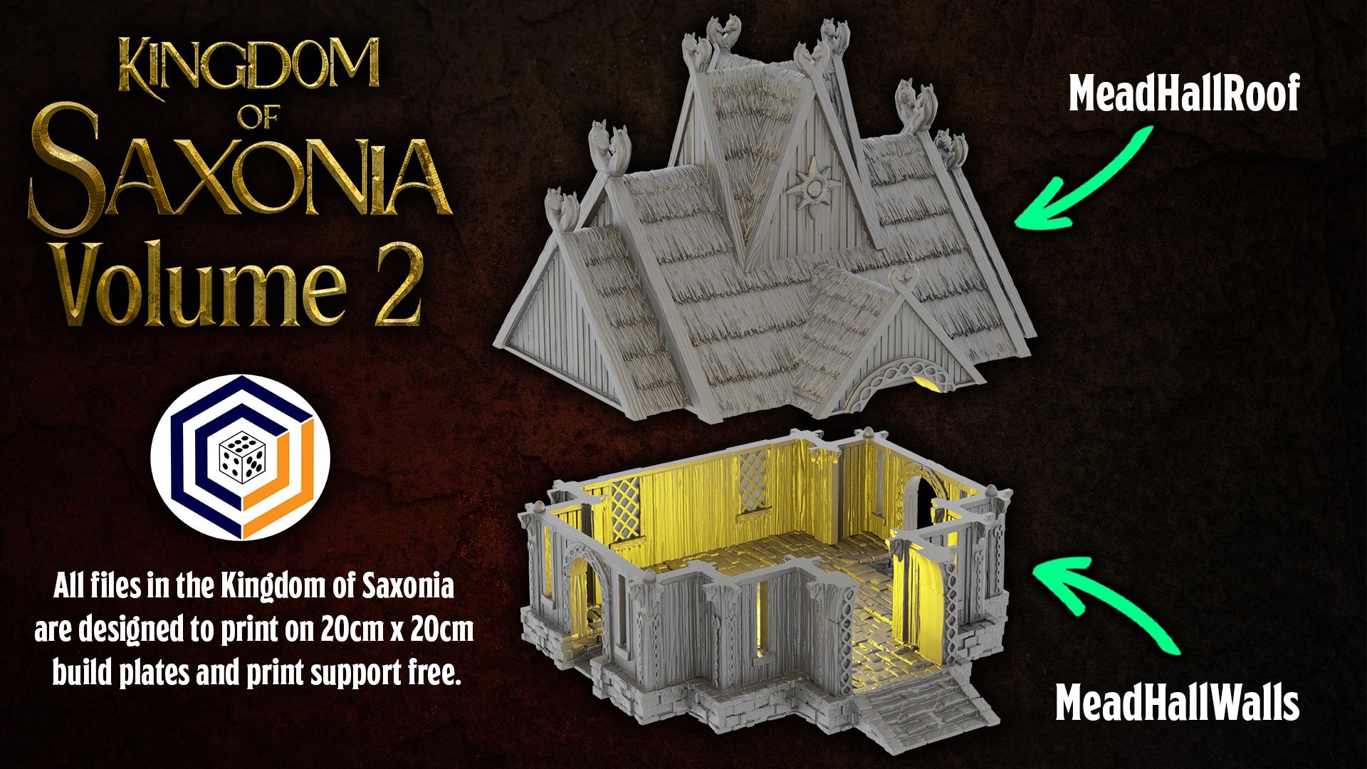 Rohan Meadhall | Kingdom of Saxonia  Volume 2 | 28mm Tabletop Gelände | Conquest Creations