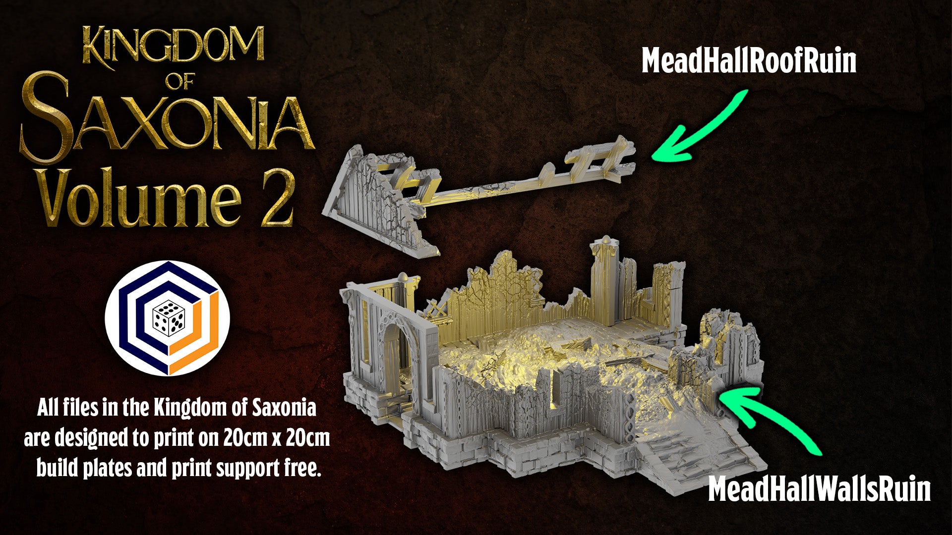 Rohan Meadhall | Kingdom of Saxonia  Volume 2 | 28mm Tabletop Gelände | Conquest Creations