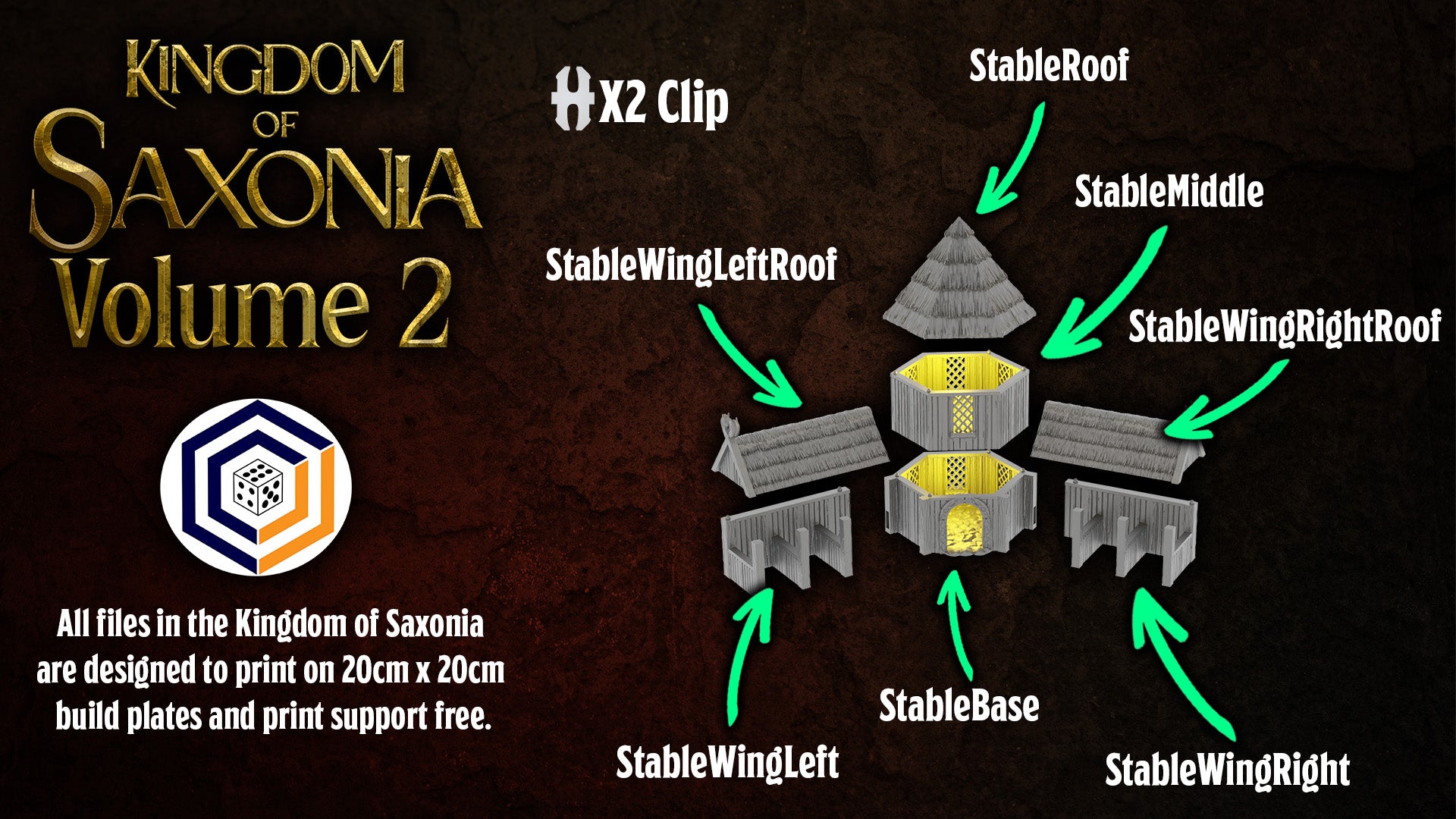 Stables | Kingdom of Saxonia  Volume 2 | 28mm Tabletop Gelände | Conquest Creations