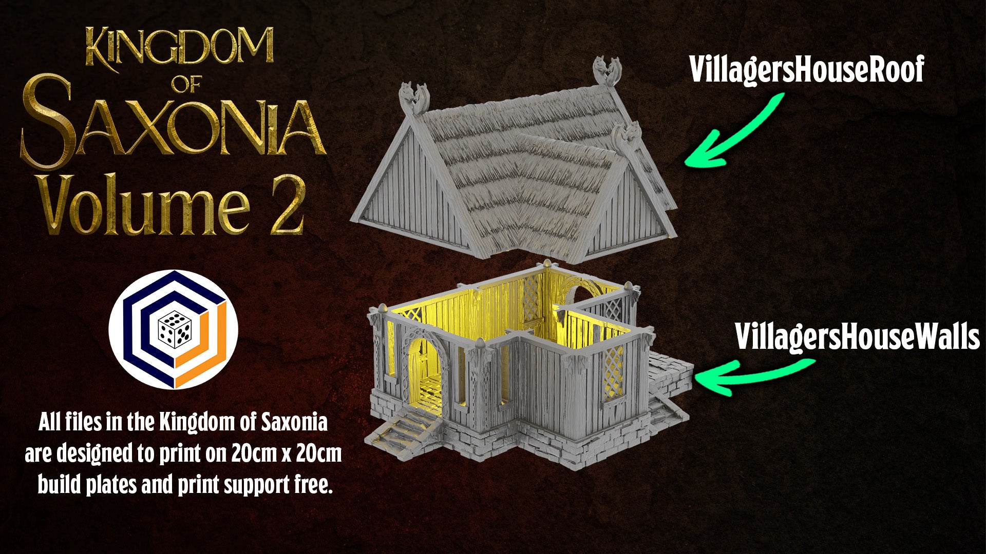 Kingdom of Saxonia Villager House  Conquest Creations Mittelerde Tabletop Gelände