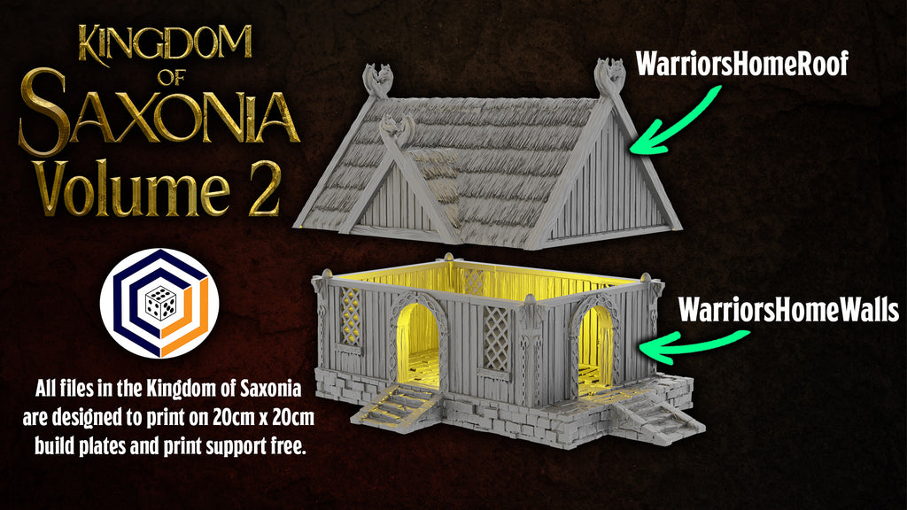 Royaume de Saxe Krieger Haus Conquest Creations Mittelerde Tabletop Gelände 28MM