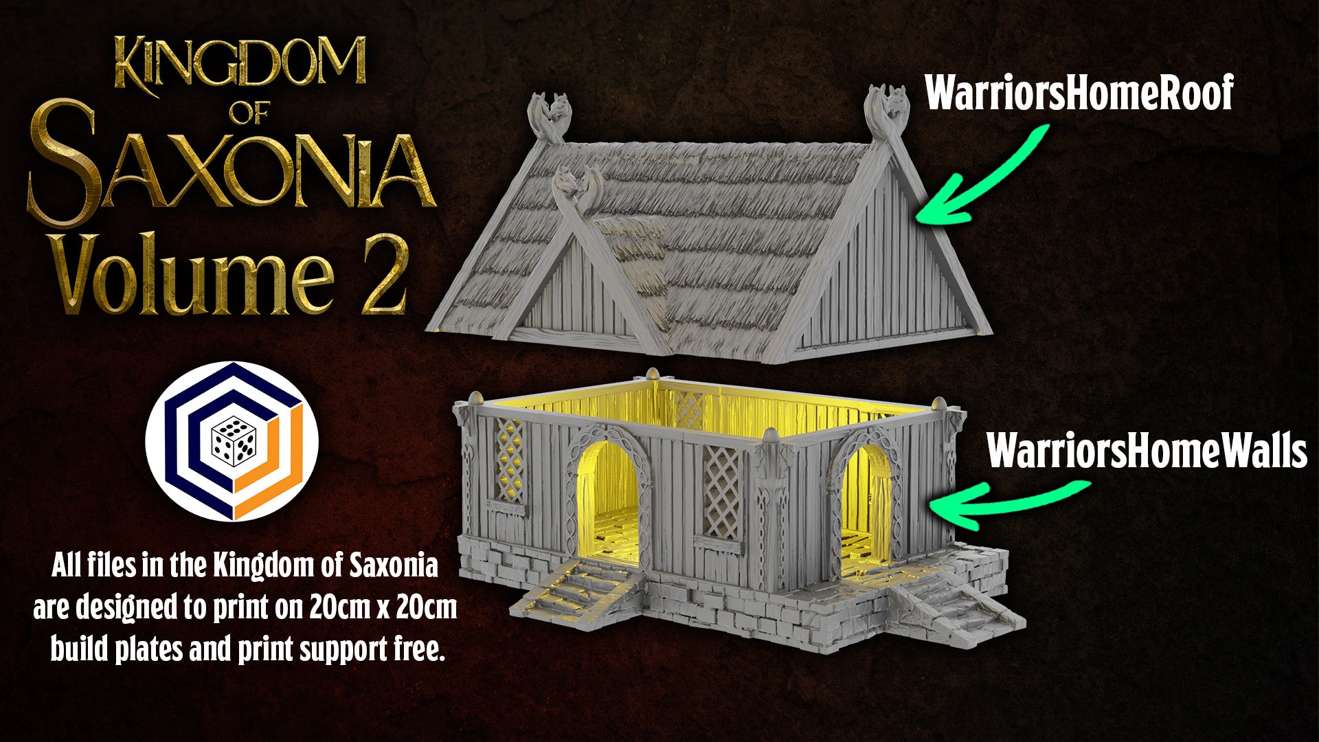 Kingdom of Saxonia 2 Haus Ruine Conquest Creations Mittelerde Tabletop Fantasy Gelände MESBG DnD