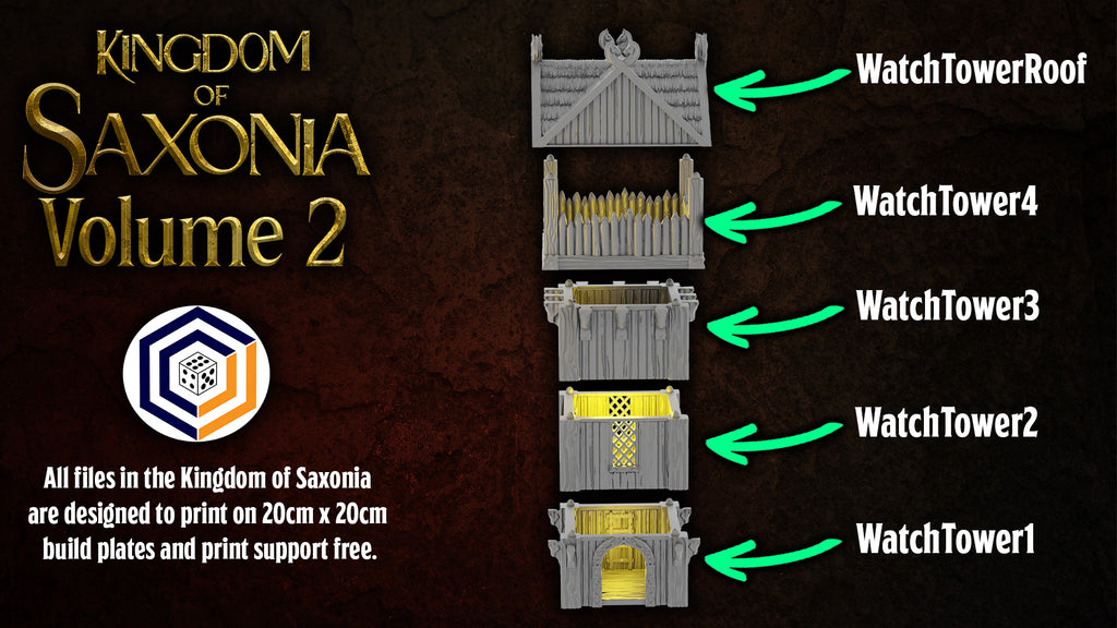 Kingdom of Saxonia  Wachturm Herr der Ringe Tabletop Terrain Fantasy 28mm