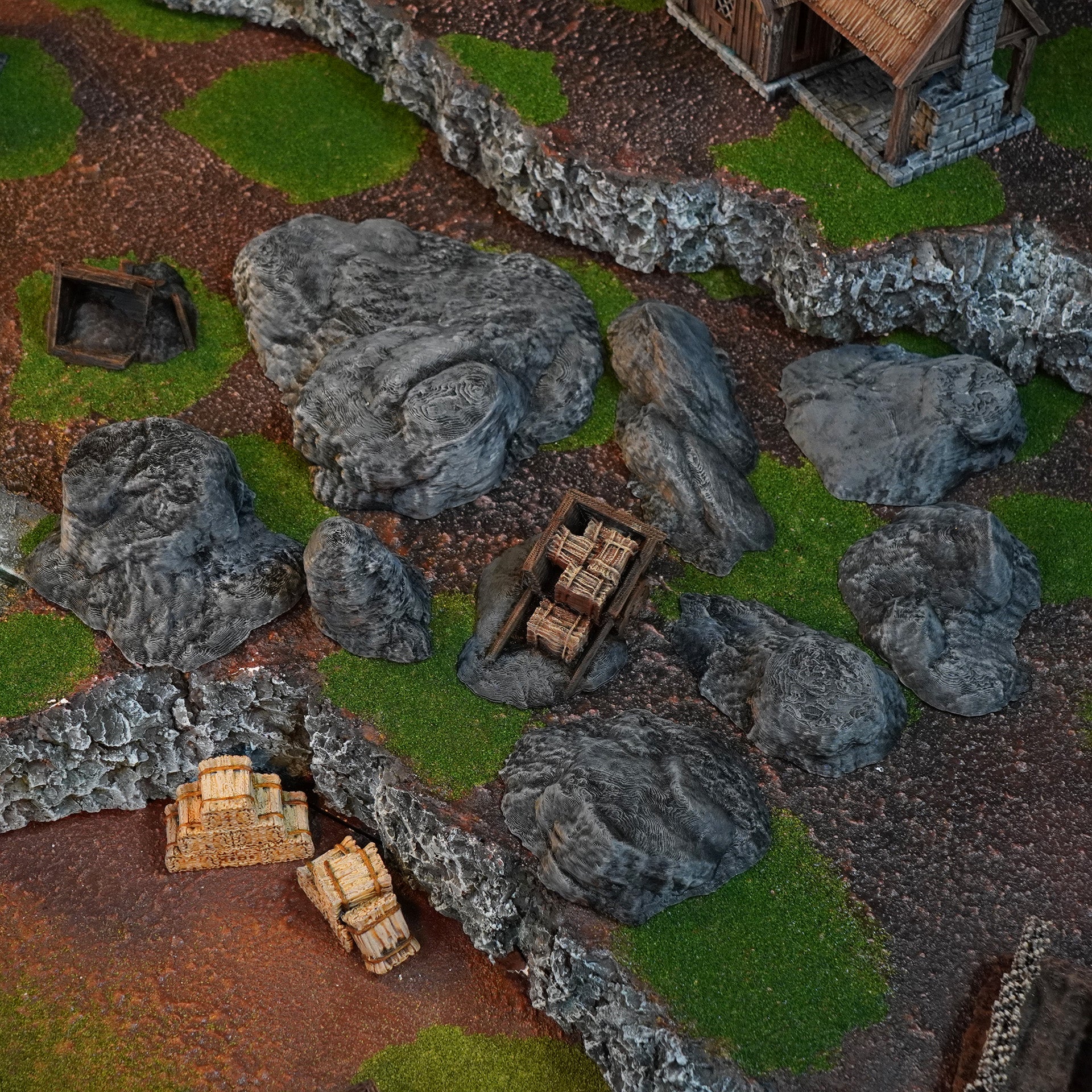 Rocky Outcorps Scatter | Kingdom of Saxonia  Volume 2 | 28mm Tabletop Gelände | Conquest Creations