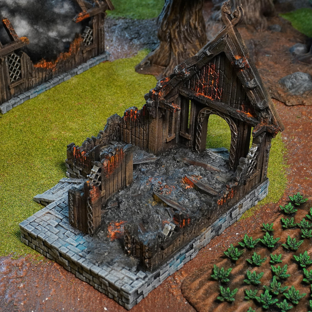 Kingdom of Saxonia 2 Haus Ruine Conquest Creations Mittelerde Tabletop Fantasy Gelände MESBG DnD
