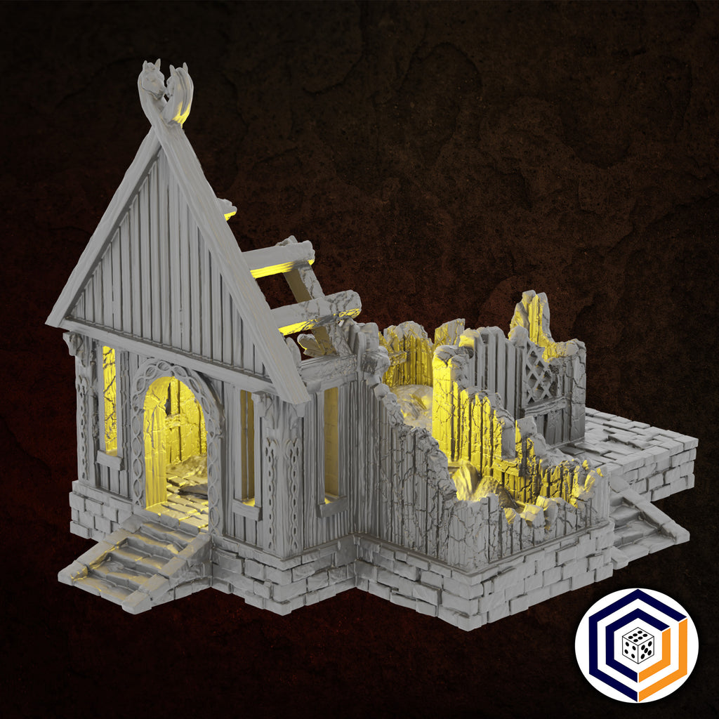 Kingdom of Saxonia 2 Haus Ruine Conquest Creations Mittelerde Tabletop Fantasy Gelände MESBG DnD