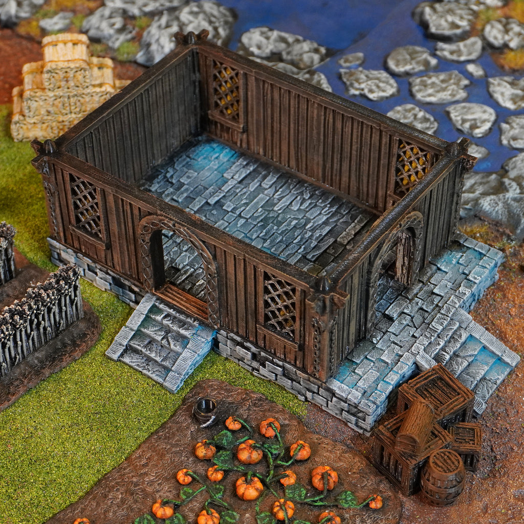 Royaume de Saxe Krieger Haus Conquest Creations Mittelerde Tabletop Gelände 28MM