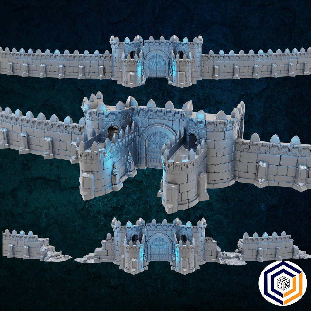 Walls & Gatehouse Kingdom of Tor Ithilas Conquest Creations Mittelerde Tabletop Gelände