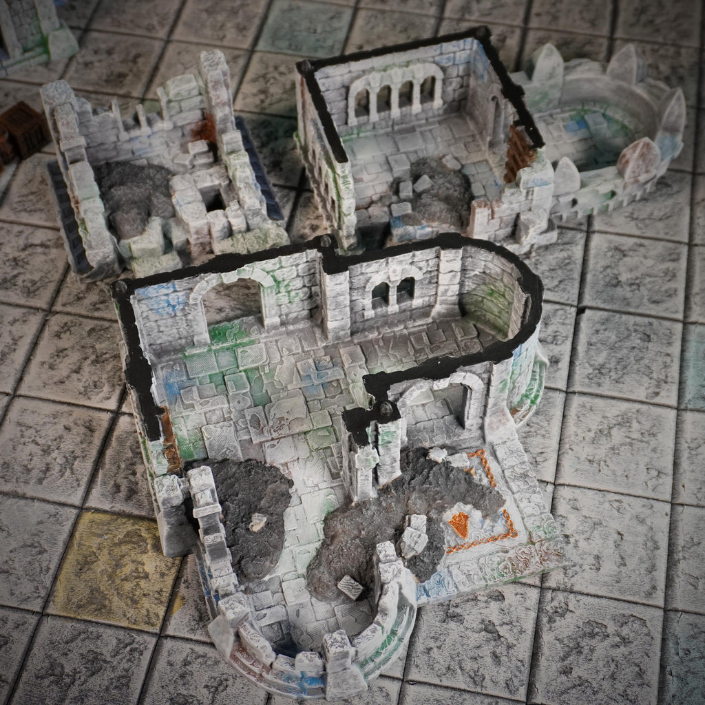 Caserne Ruine Royaume de Tor Ithilas Conquest Creations Mittelerde Table Gelände