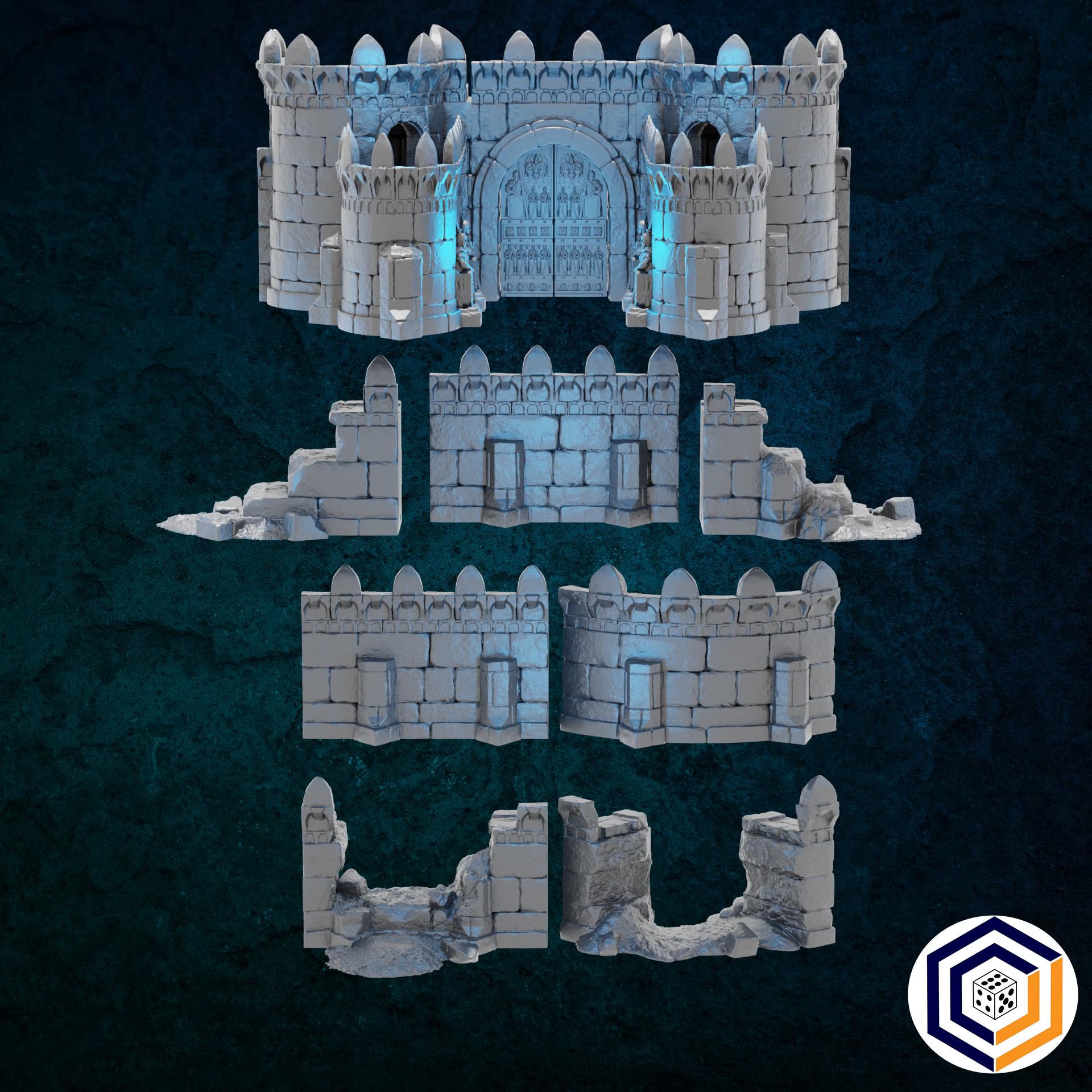 Walls & Gatehouse Kingdom of Tor Ithilas Conquest Creations Mittelerde Tabletop Gelände