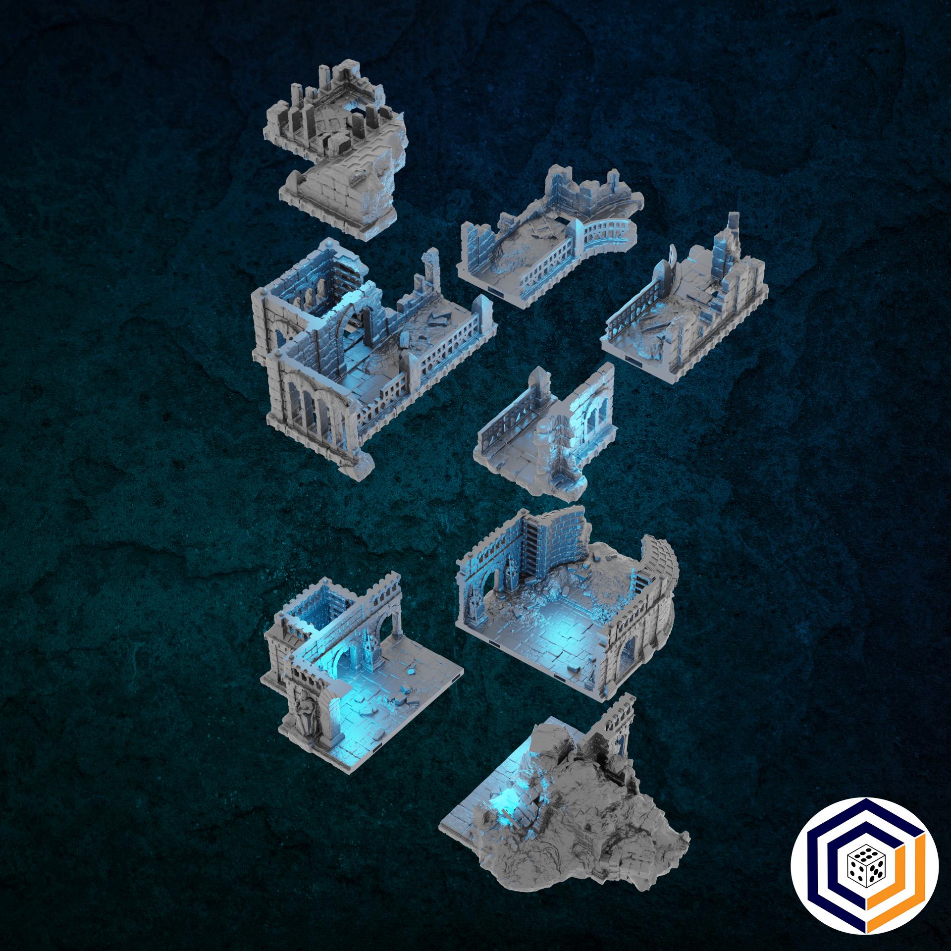 Hall of Kings Ruin Kingdom of Tor Ithilas Conquest Creations Mittelerde Tabletop Gelände