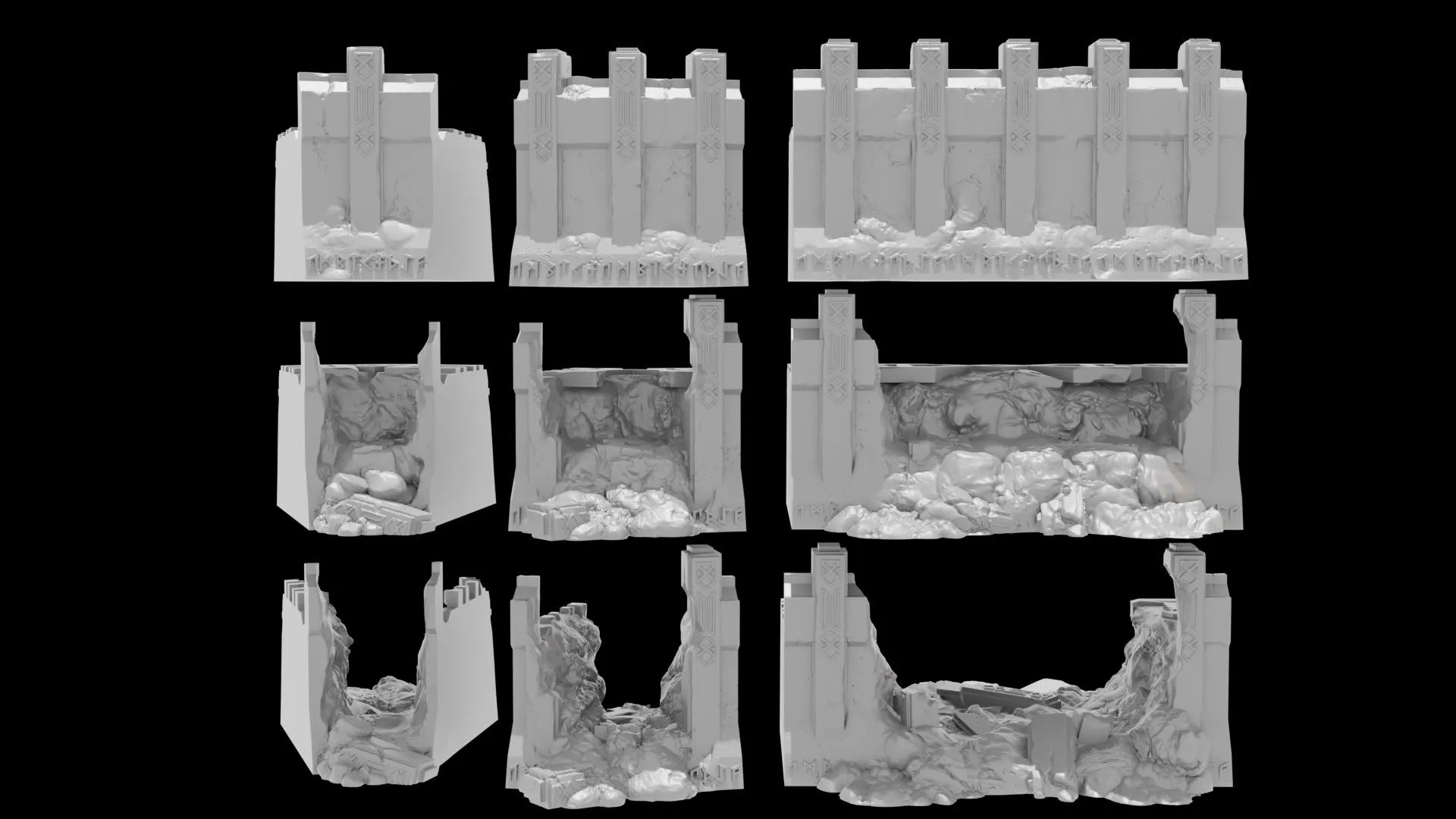 Kingdom of Durak Deep Modular Walls Conquest Creations Mittelerde Tabletop Gelände